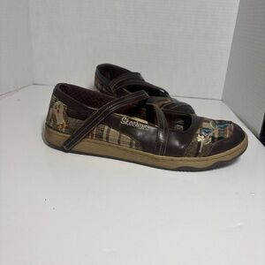 Skechers Brown Girls' Embroidered Mary Jane Sneakers